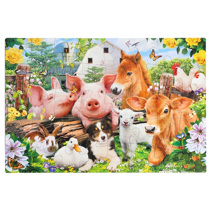 Макси-пазл «Друзья на ферме», 40 элементов Макси-пазл «Друзья на ферме», 40 элементов