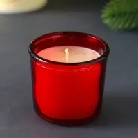 Свеча ароматическая новогодняя "Пряный апельсин" в стакане, 60 гр, Свеча ароматическая новогодняя "Пряный апельсин" в стакане, 60 гр,