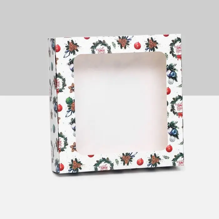 Коробка самосборная «Праздничный гость», 16×16×3 см