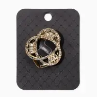 Зажим для платка "Узоры" три нити, цвет белый в золоте