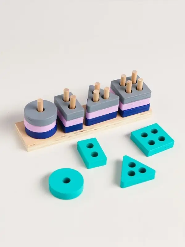 Детская развивающая пирамидка &laquo;Собери сам&raquo; 4.2&times;3.5&times;13 см