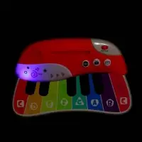 Музыкальное пианино детское ZABIAKA, сенсорное, звуковые и световые эффекты, карточки для обучения