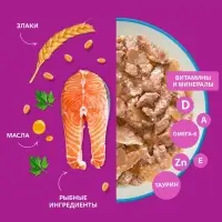 Влажный корм Whiskas для кошек, с лососем, желе 75 г
