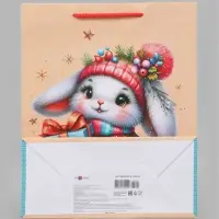 Пакет подарочный &laquo;Зимний зайчонок&raquo;, 26&times;12&times;32 см
