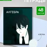 Предметная тетрадь по алгебре Calligrata TOP &laquo;Аниме&raquo;, 48 листов, в клетку, со справочным материалом, обложка из мелованного картона