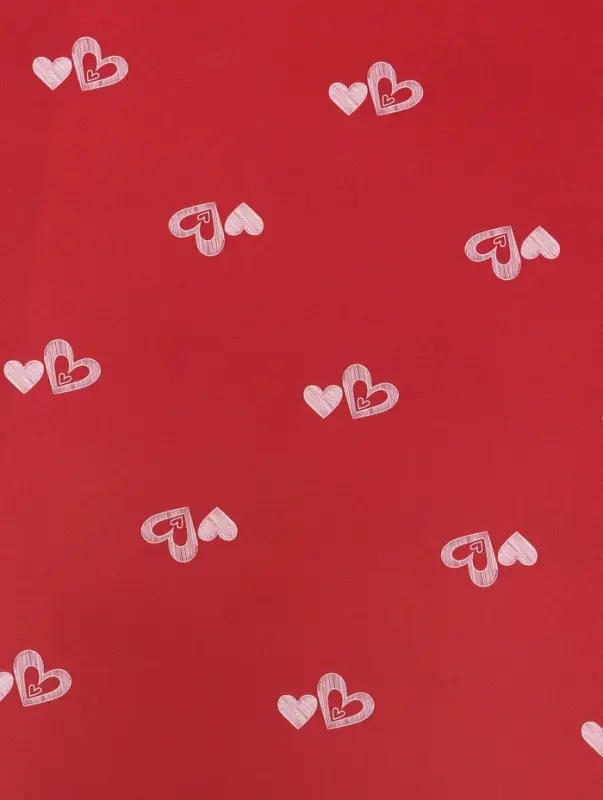 Пленка флористическая для цветов, &laquo;Двойные сердца&raquo;, красная, 57&times;57 см