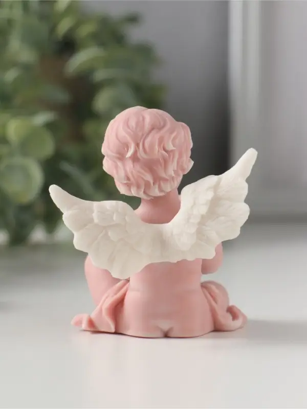 Сувенир "Ангелочек с котенком", 7,2см