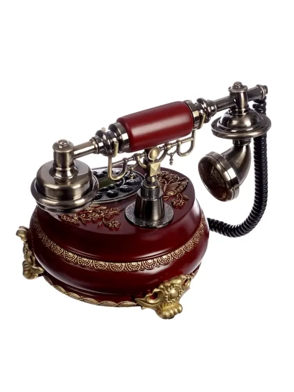 Ретро-телефон &laquo;Бабочка&raquo;, громкая связь, 23&times;26 см, коричневый