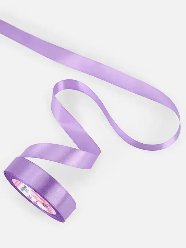 Лента атласная, 20 мм, 23&plusmn;1 м, сиреневая №21
