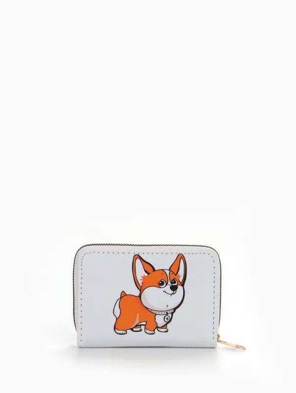 Кошелёк детский Выбражулька &laquo;Корги&raquo;, на молнии, белый