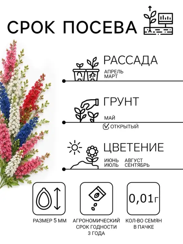 Семена цветов Будлея &laquo;Давида&raquo;, 0.01 г