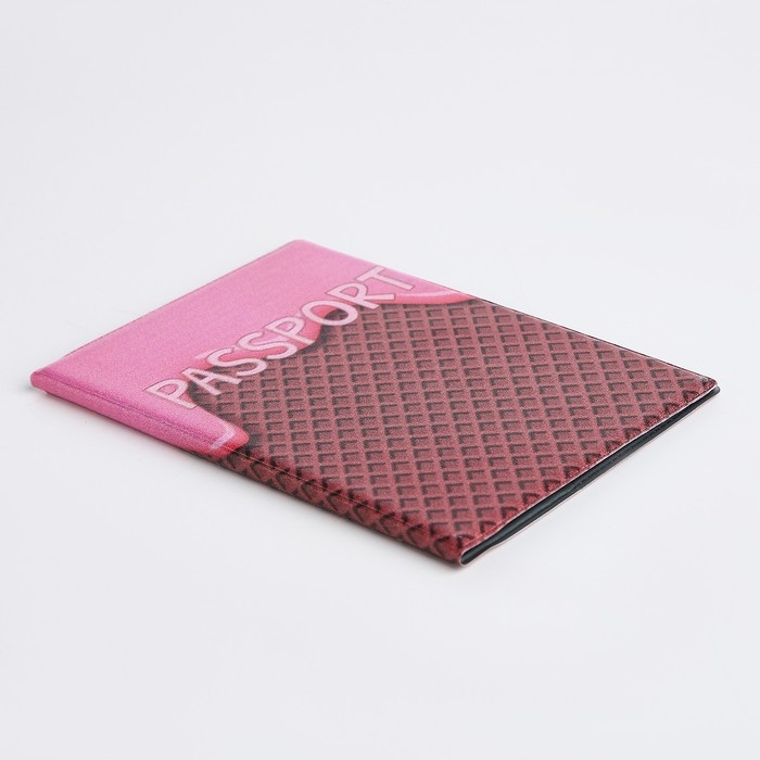 Обложка для паспорта, цвет коричневый/розовый Обложка для паспорта, цвет коричневый/розовый