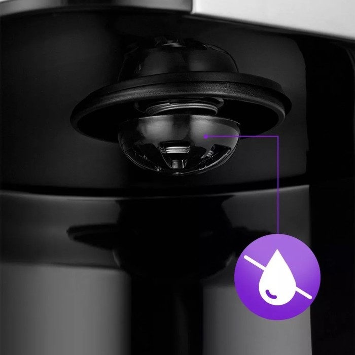 Кофеварка Kitfort КТ-7222, капельная, 1000 Вт, 1.5 л. Чёрно-серебристая Кофеварка Kitfort КТ-7222, капельная, 1000 Вт, 1.5 л. Чёрно-серебристая