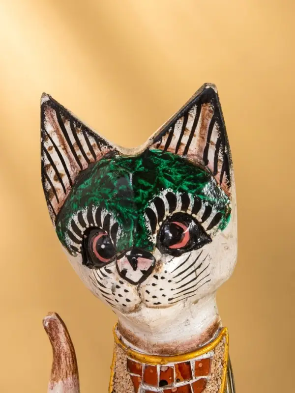 Сувенир «Кошка в ошейнике», 10×4×30 см, дерево, МИКС