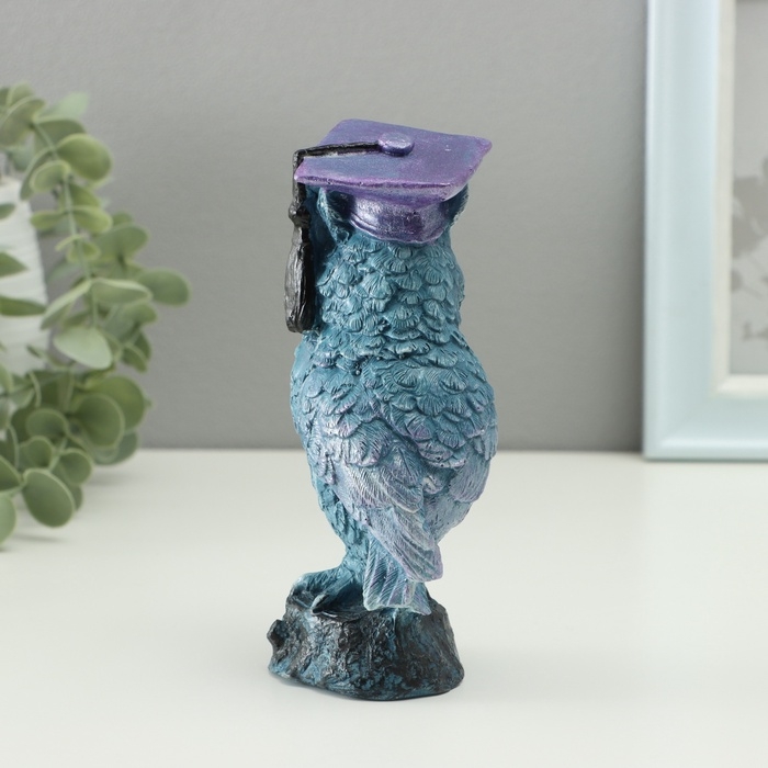 Фигура Фигура "Филин мудрый" 15х6см, серо-голубой