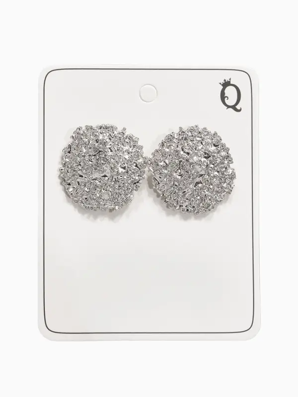 Серьги металл &laquo;Карибы&raquo;, круг, цвет серебро