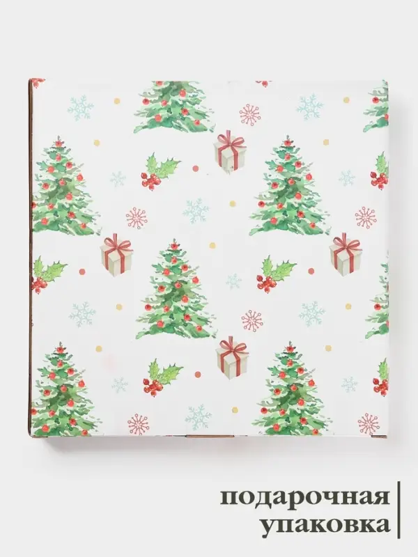 Тарелка Доляна &laquo;Новогодняя ночь&raquo;, d=22.5 см, керамика, разноцветная