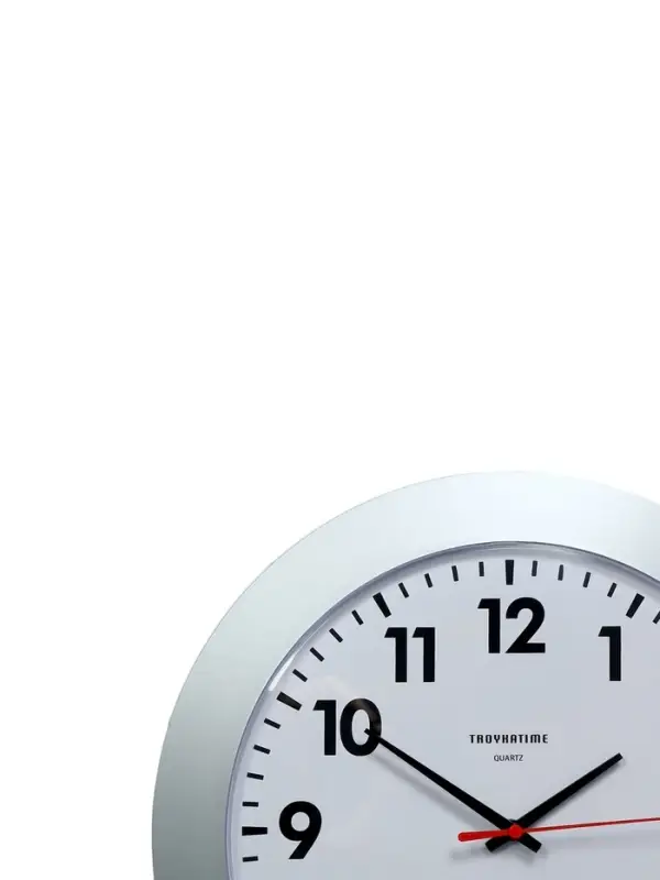 Часы настенные, серия: Классика, d=30 см, плавный ход, серебряный обод