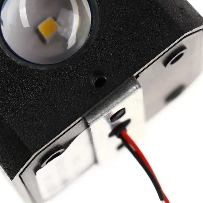 Светильник фасадный &laquo;Кубик&raquo;, 4 Вт, 3000К, 4 луча, IP65, 220 В, пластиковый корпус, чёрный, свечение тёплое белое