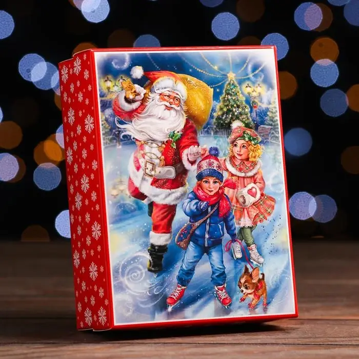 Подарочная коробка сборная «Зимние забавы», 16.5×12.5×5.2 см Подарочная коробка сборная «Зимние забавы», 16.5×12.5×5.2 см