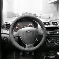 Оплетка на руль (нат. кожа) AVS GL-200L-B (размер L, черный) - Серия "Classic"