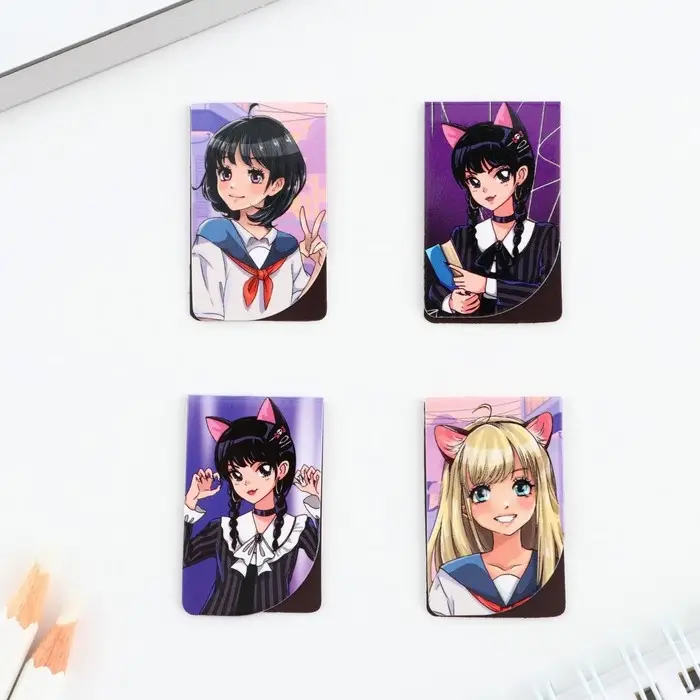 Закладки магнитные для книг, 4 шт «Токио» Закладки магнитные для книг, 4 шт «Токио»