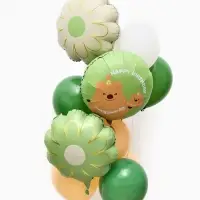 Воздушные шары "Капибара с ромашкой" фольга, латекс, набор 12 штук