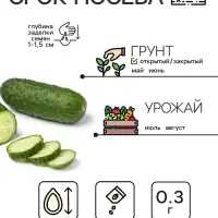 Семена Огурец &laquo;Изящный&raquo;, 0.3 г, &laquo;Рецепты дедушки Никиты&raquo;