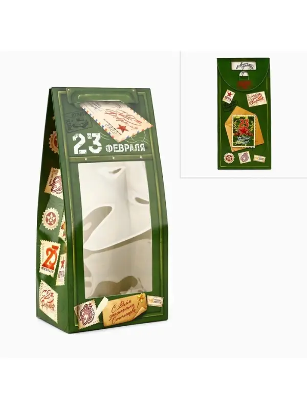 Коробка складная &laquo;23 Февраля&raquo;, 9&times;19&times;6 см