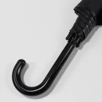 Зонт полуавтоматический &laquo;Однотон&raquo;, 8 спиц, R=46/54 см, d=92 см, чёрный