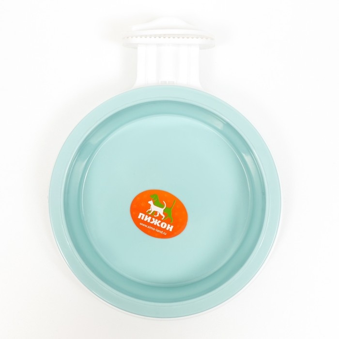 Миска съемная с креплением для клетки, 350 мл, голубой Миска съемная с креплением для клетки, 350 мл, голубой