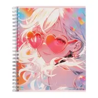 Набор тетрадей Calligrata &laquo;Аниме. Девочка в очках&raquo;, 3 штуки, 96 листов, на гребне, обложка из мелованного картона