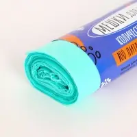 Мешки для мусора в рулоне ПСД 100 л, бирюзовые, 18 мкм 10 шт. 65&times;90 см