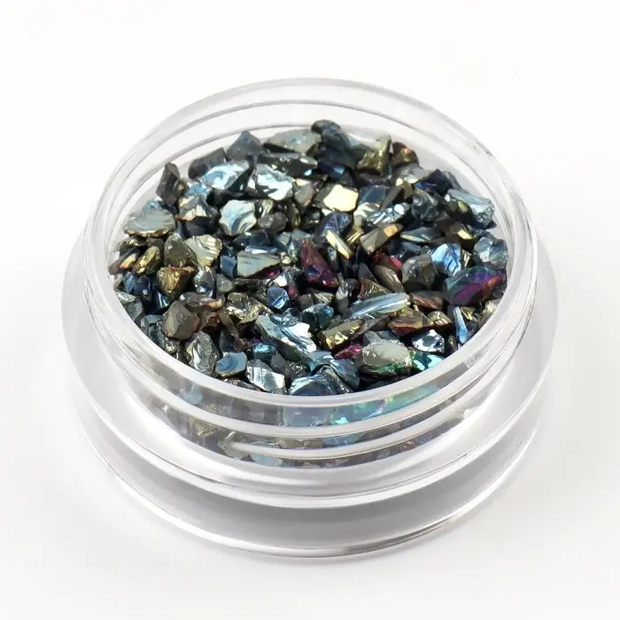 Фигурки для декора «Камень», объёмные, цвет изумрудный, голографические