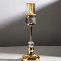 Подсвечник на 1 свечу &laquo;Прозрачность&raquo;, под золото, 36&times;12&times;12 см
