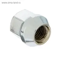 Гайка колесная 12×1.5 под ключ 19 мм, конус, открытая, хром, фасовка 20 шт