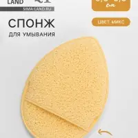 Спонж для умывания &laquo;Капелька&raquo;, 9&times;6 см, с карманом, МИКС