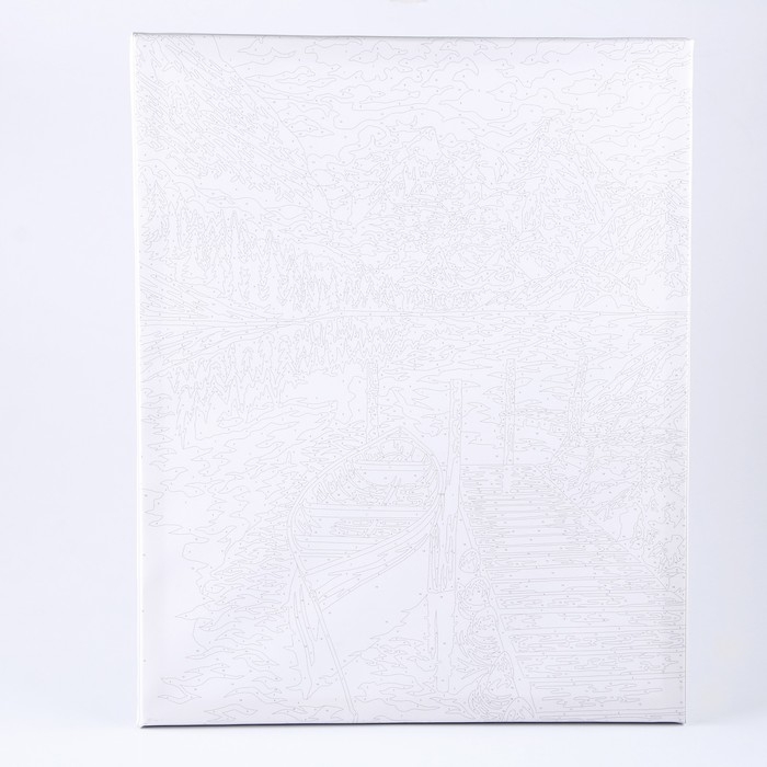 Картина по номерам на холсте с подрамником  Картина по номерам на холсте с подрамником "Зимнее озеро" 40*50 см