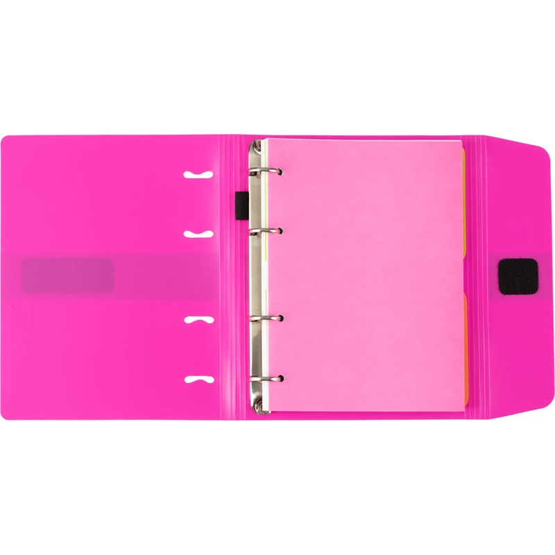 Бизнес-тетрадь со смен.блоком 120л,кл,А5, Розовый,пропилен. обл. налипучке