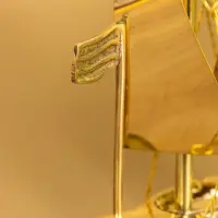 Корабль сувенирный 14х6х21 см,  латунь