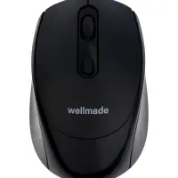 Комплект клавиатура и мышь WELLMADE KM02, беспроводной, 1200 dpi, 300 мАч, АА 1, чёрный