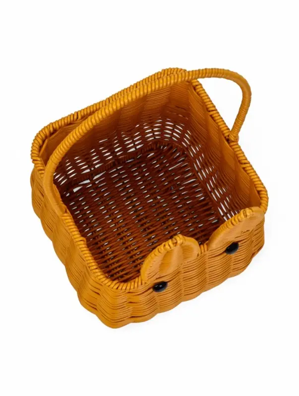 Корзина пластик 17 х 17 х 17 см, ручка16 см металл каркас Заяц, коричневый Корзина пластик 17 х 17 х 17 см, ручка16 см металл каркас Заяц, коричневый