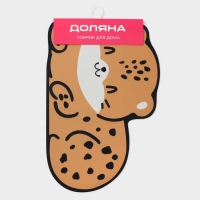 Коврик для дома Доляна «Тигр», влаговпитывающий, 60×39 см