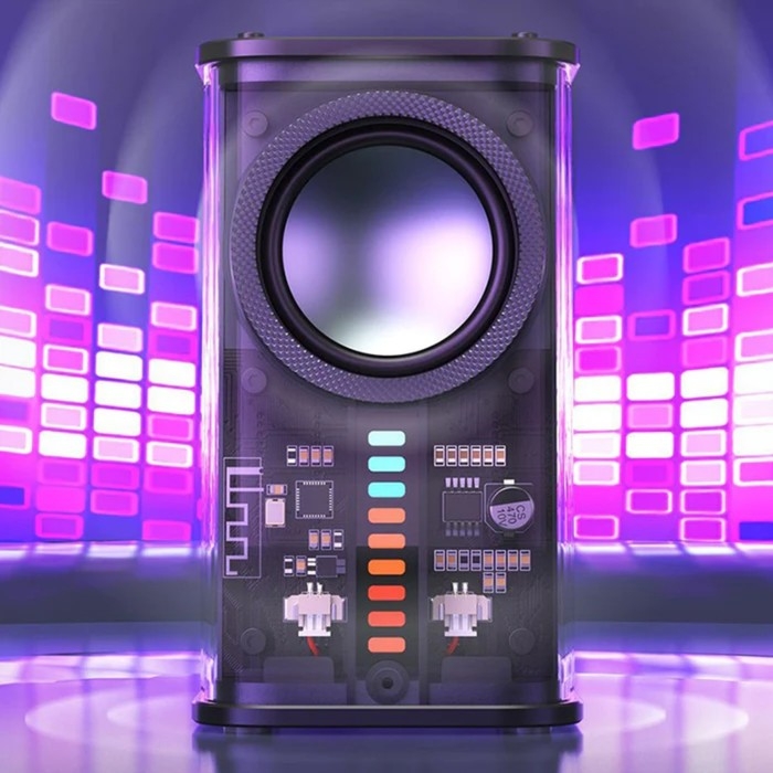 Портативная колонка BYZ К07, 5 Вт, 600 мАч, ВТ 5.1, функция TWS, чёрная