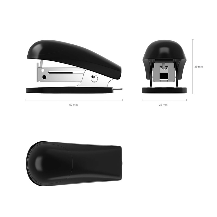 Степлер №10, ErichKrause, до 15 листов, компактный, встроенный антистеплер, микс