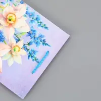 Пакет подарочный ламинированный вертикальный &laquo;Фиолетовое чудо&raquo;, 18&times;22.3&times;10 см