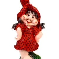 Садовая фигура из полистоуна &laquo;Девочка-клубничка&raquo;, 55&times;25&times;30 см