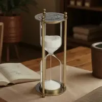 Песочные часы, на 45 минут, 8&times;21 см, металлические, медные