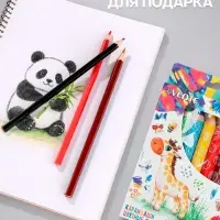 Карандаши цветные акварельные 6 цветов, мини deVENTE Jumbo 3 в 1 супер мягкие, d=14.7 мм; L-110 мм с точилкой