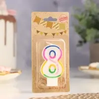 Свеча для торта «Цифра 8», 7 см